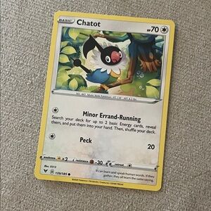 Chatot Pokémon Card